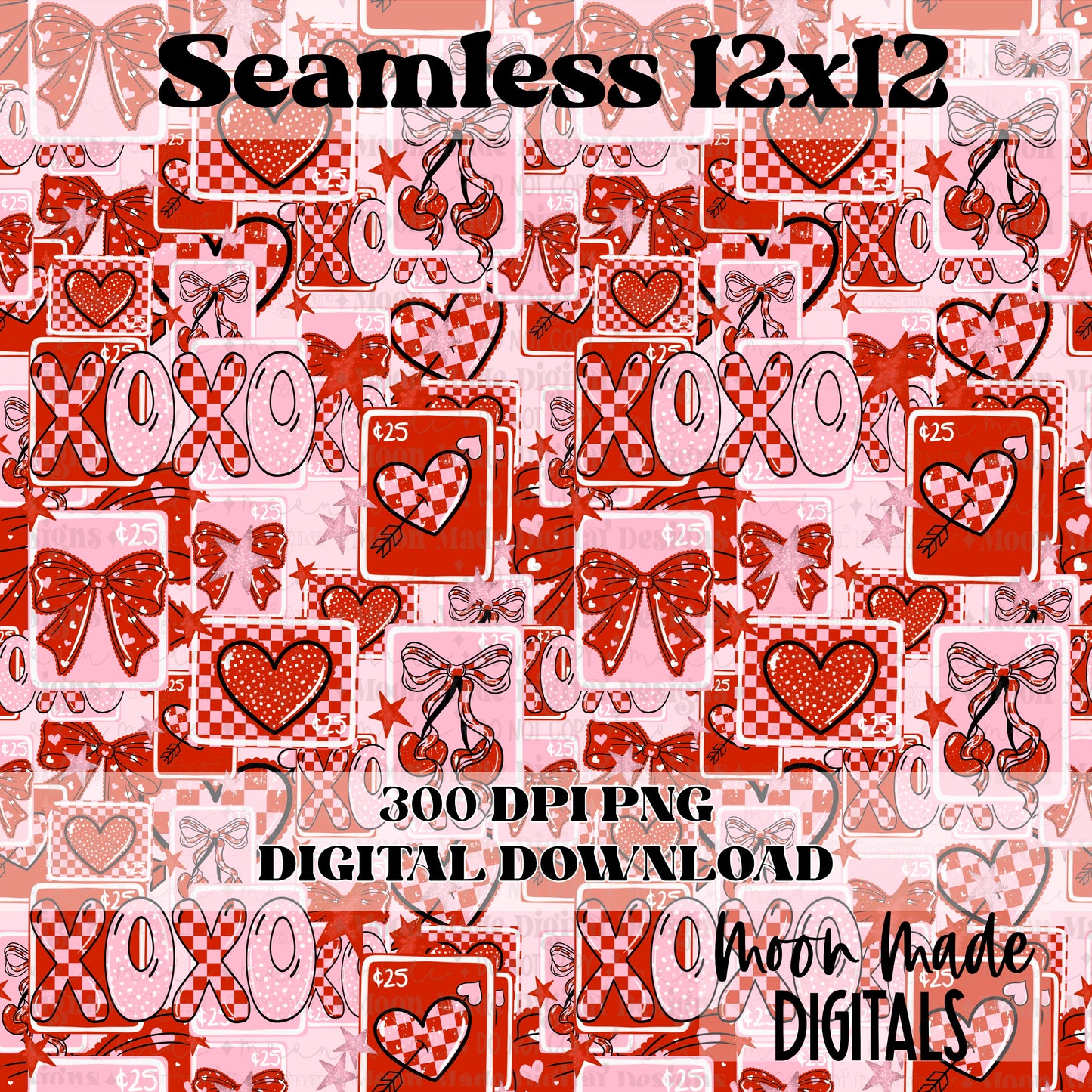 Valentine Stamps Seamless