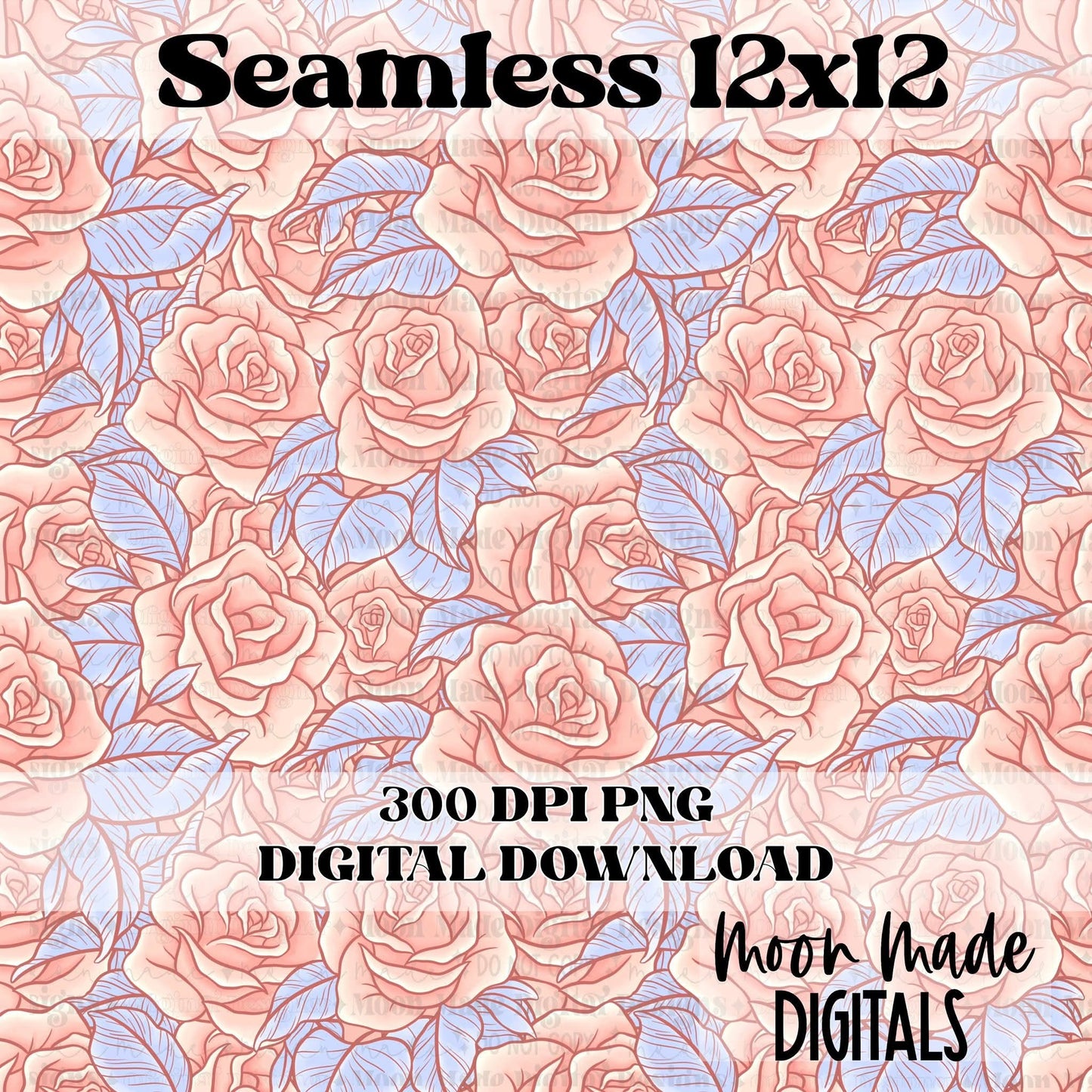 Pastel Rose Bee Seamless