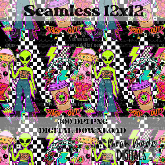 Stay Weird Alien Seamless