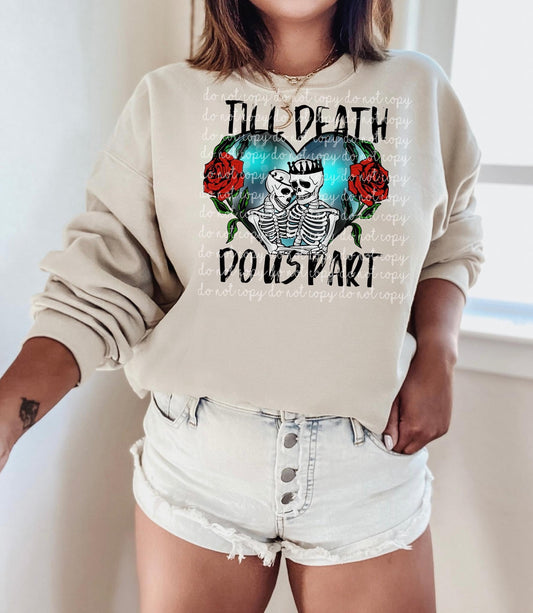 Till death black font