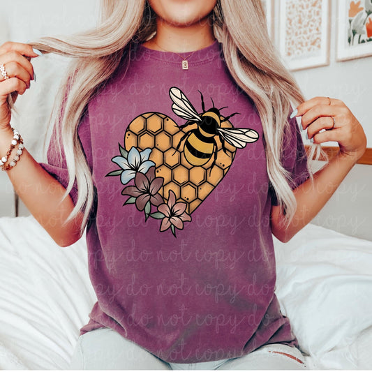 Boho bee heart